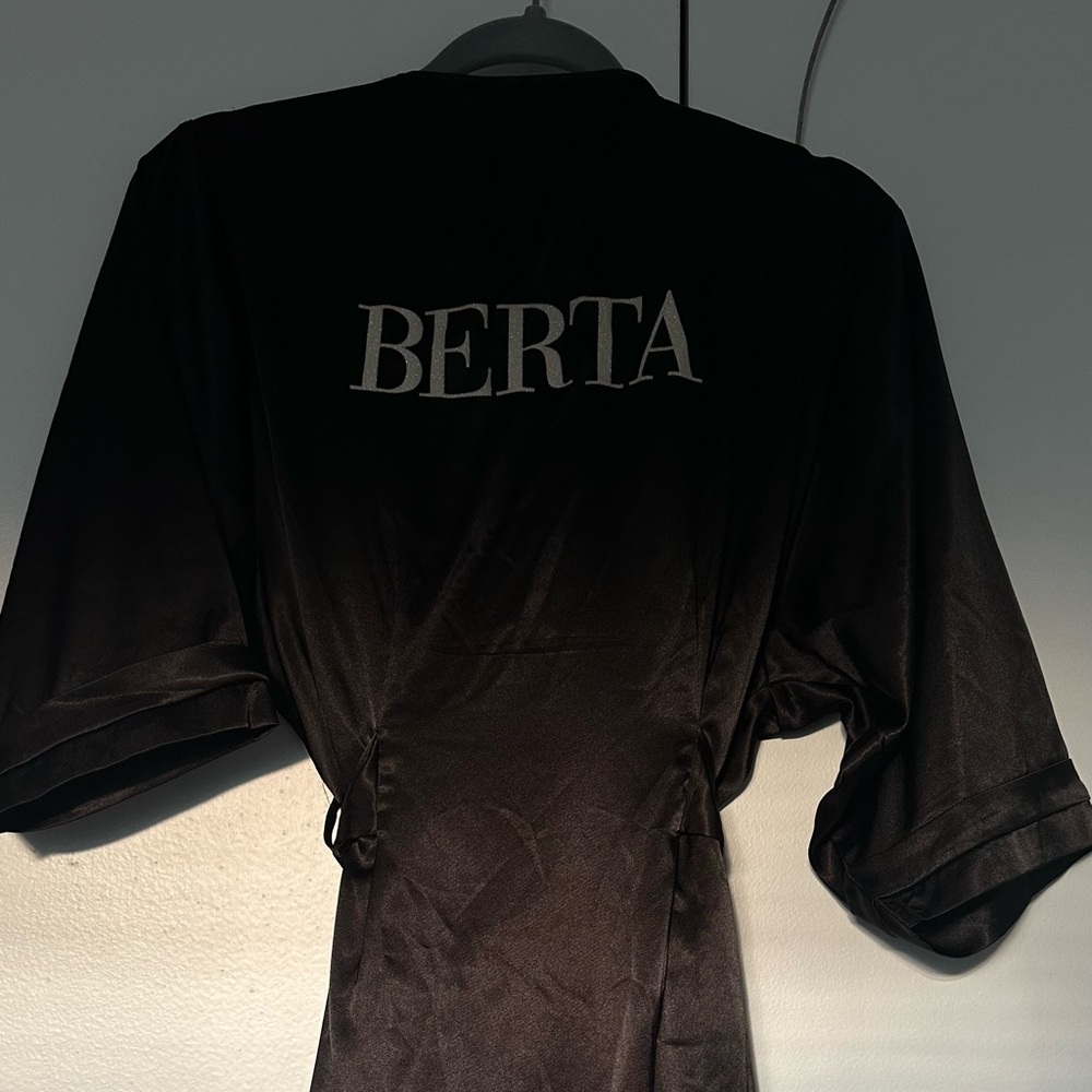 Black Satin Robe - Picture 4 of 9